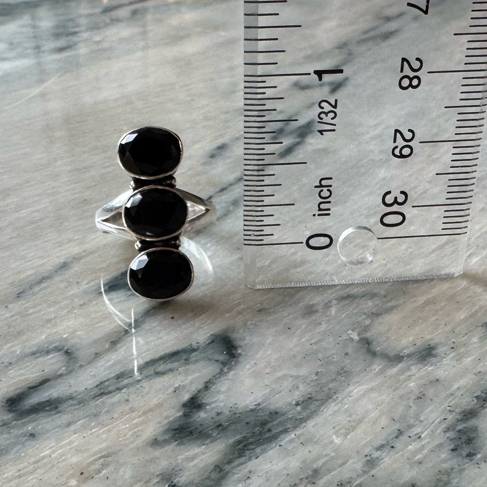 NWOT Sundance Midnight Dream Ring, Onyx, Sterling Silver - Picture 4 of 5